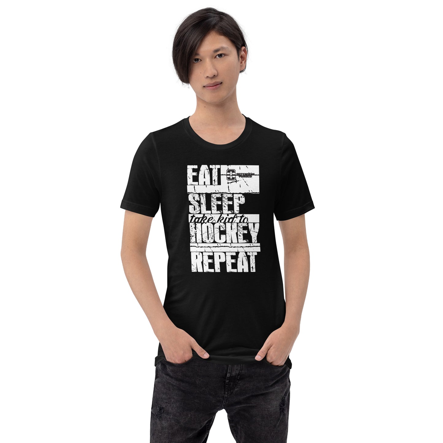 Eat Sleep Hockey Repeat Unisex t-shirt