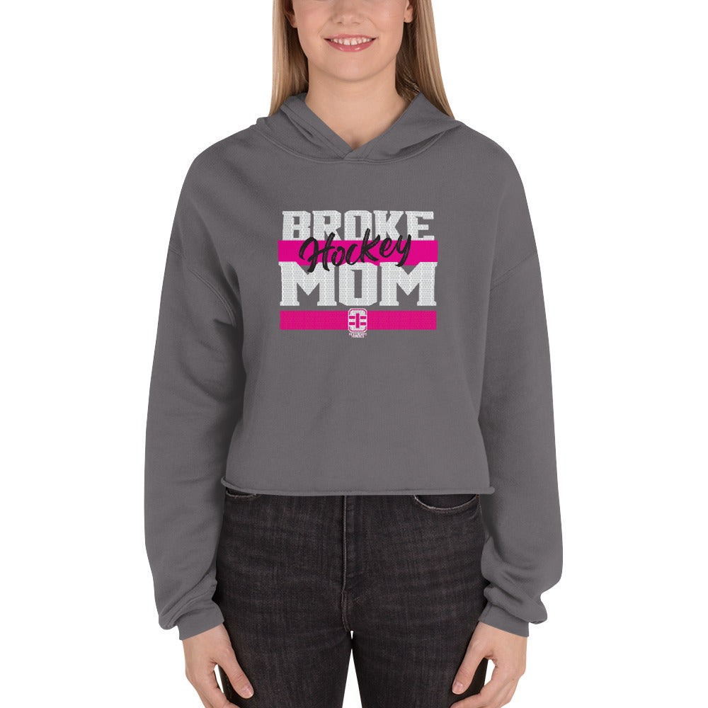 Broke Hockey Mom Crop Hoodie