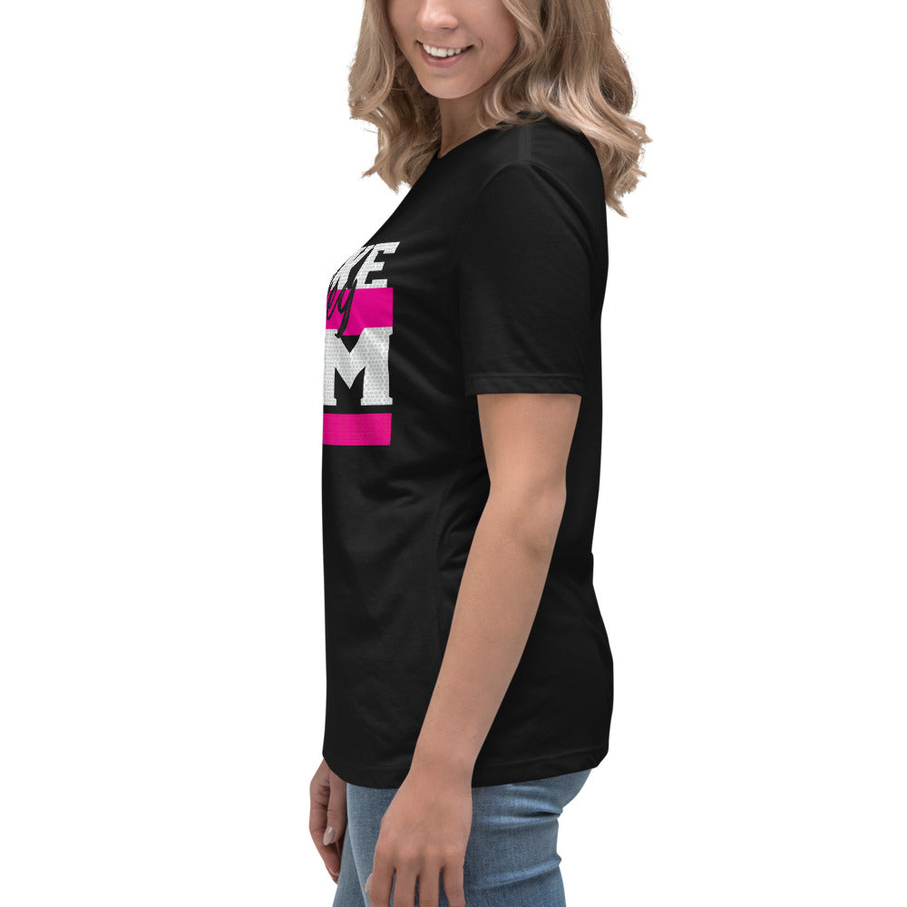 Broke Hockey Mom Pink Women's Relaxed T-Shirt