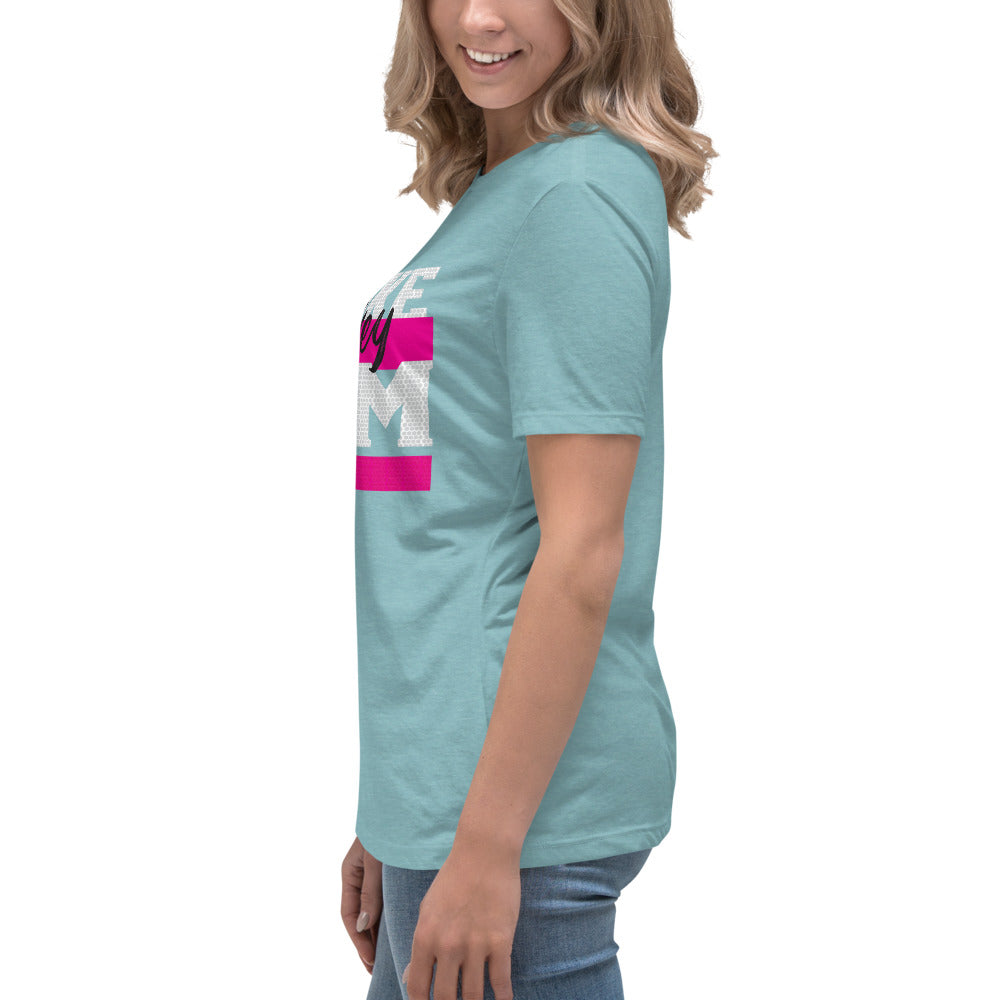 Broke Hockey Mom Pink Women's Relaxed T-Shirt