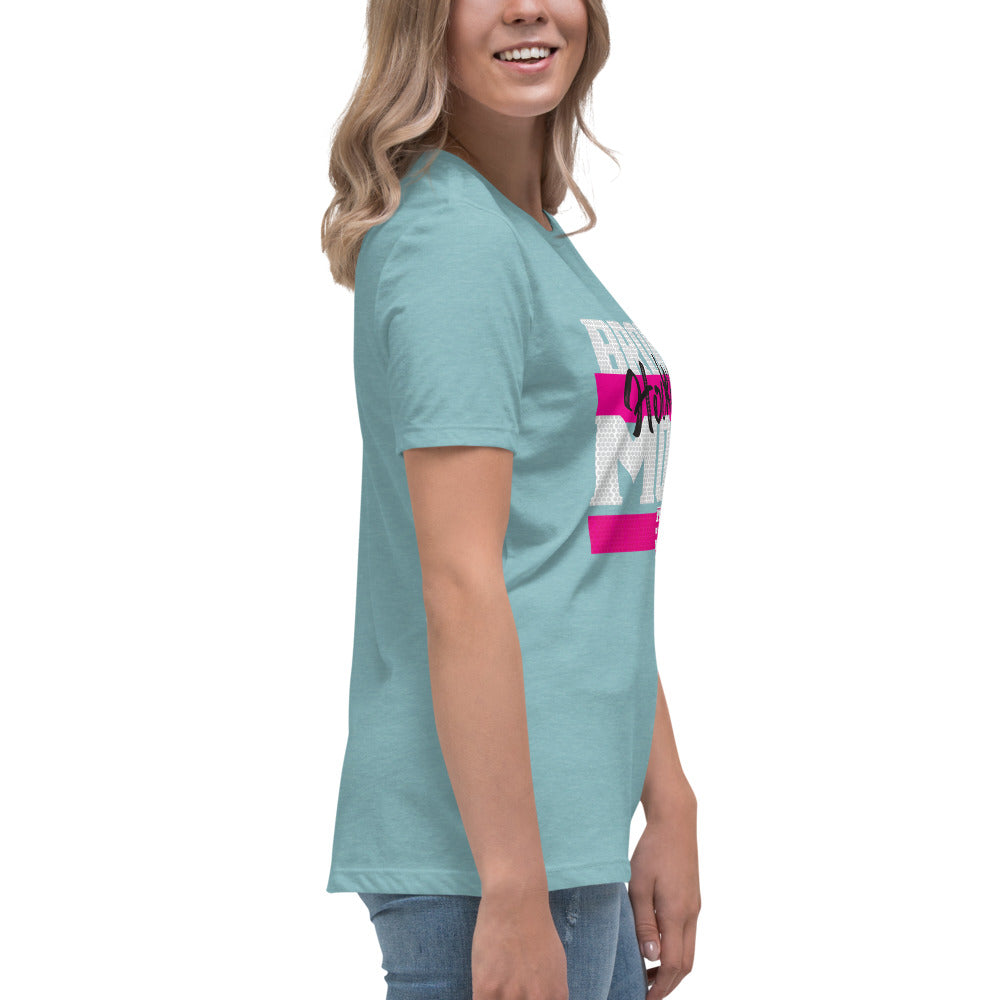 Broke Hockey Mom Pink Women's Relaxed T-Shirt
