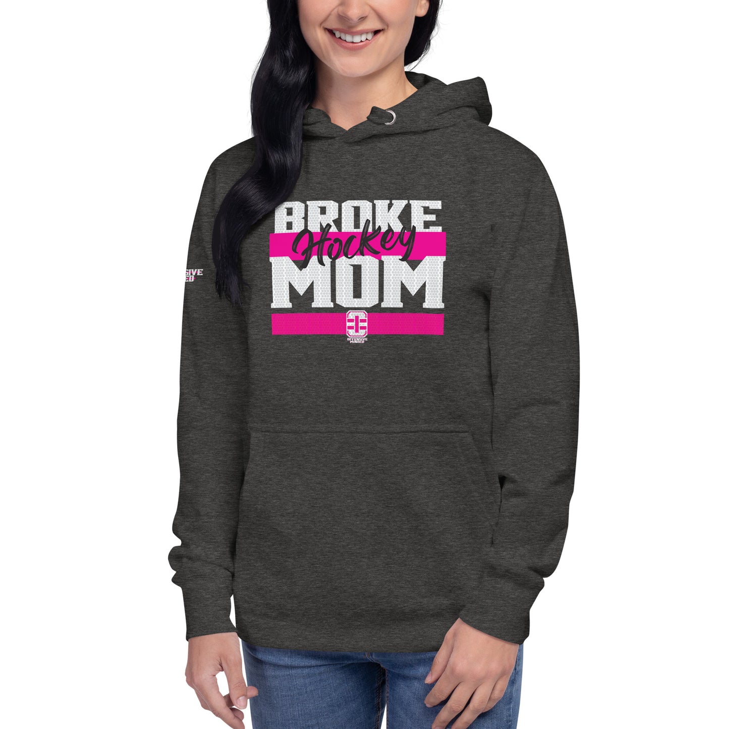 Broke Hockey Mom Pink Women's Hoodie