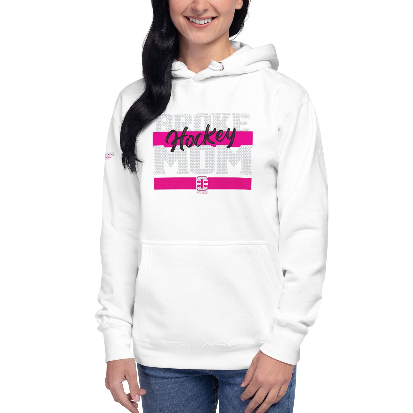 Broke Hockey Mom Pink Women's Hoodie