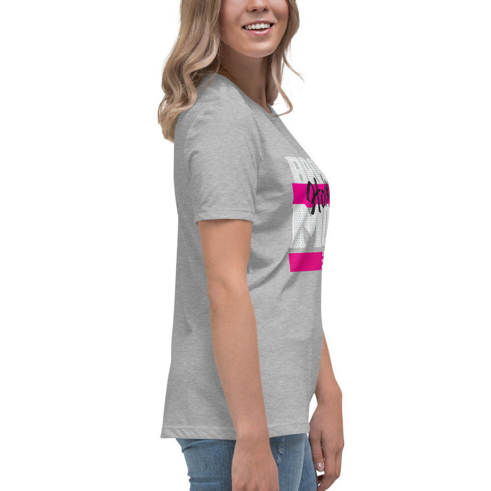 Broke Hockey Mom Pink Women's Relaxed T-Shirt