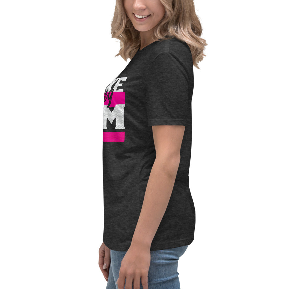 Broke Hockey Mom Pink Women's Relaxed T-Shirt