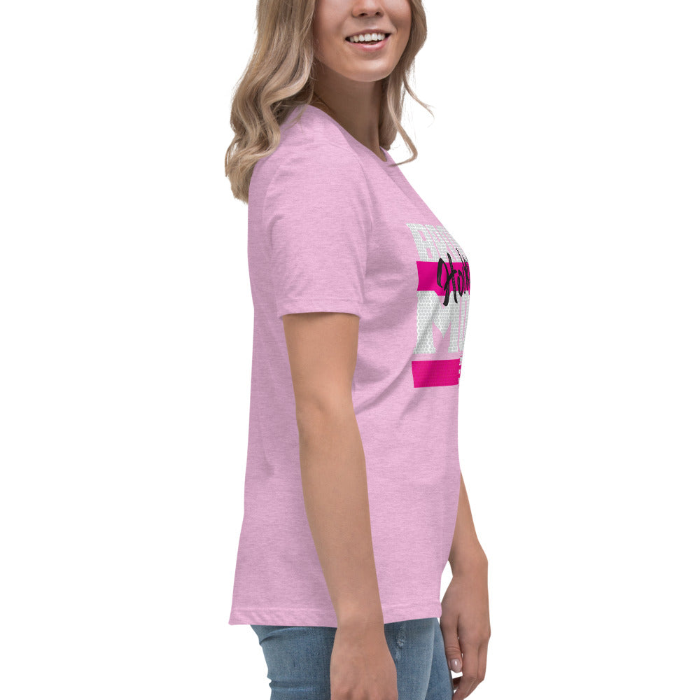 Broke Hockey Mom Pink Women's Relaxed T-Shirt