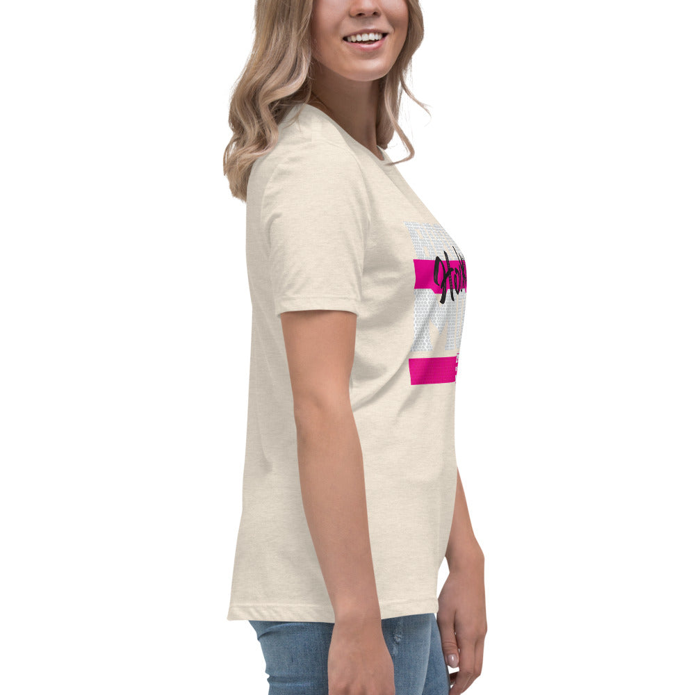 Broke Hockey Mom Pink Women's Relaxed T-Shirt