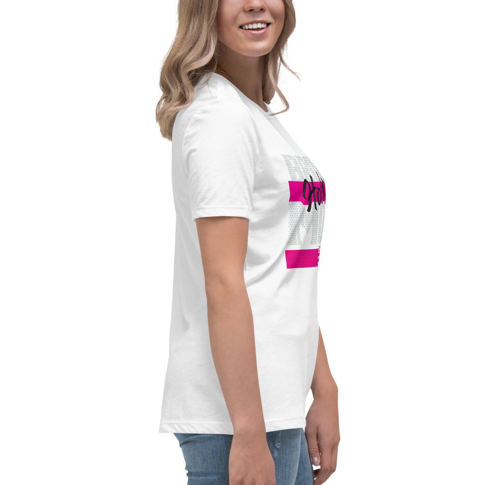 Broke Hockey Mom Pink Women's Relaxed T-Shirt